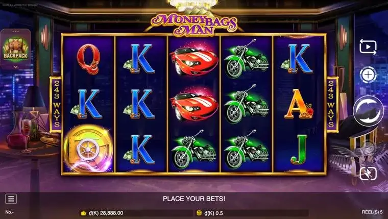 Ảnh bảng biểu tượng & tính năng game Moneybags Man (slot JDB) chơi tại LC79